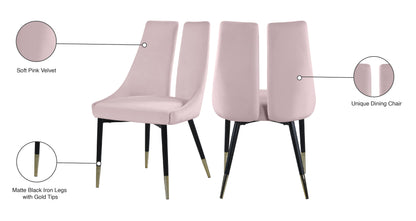 Lainy Pink Velvet Dining Chair C