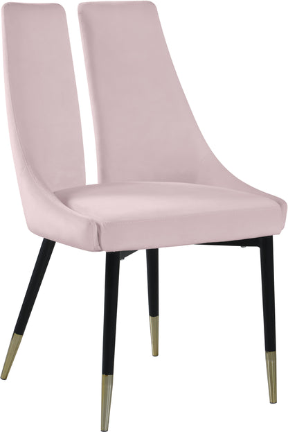 Lainy Pink Velvet Dining Chair C