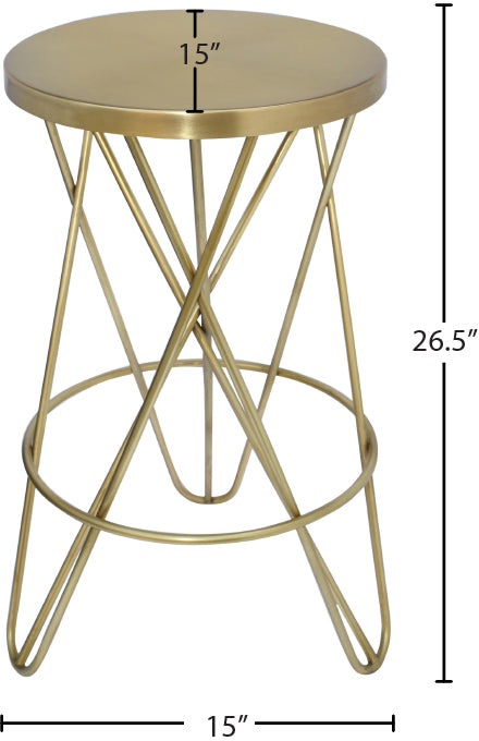 turin gold iron counter stool gold