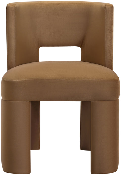 Linden Saddle Velvet Performance Fabric Upholstered Dining Chair, 2-Piece