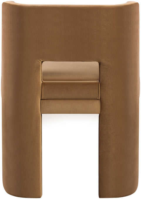 Linden Saddle Velvet Performance Fabric Upholstered Dining Chair, 2-Piece