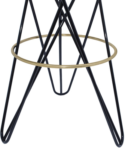 Turin Black Iron Bar Stool Black