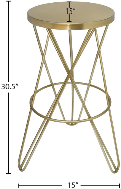 turin gold iron bar stool gold