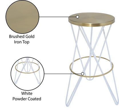 Mykonos White Iron Bar Stool