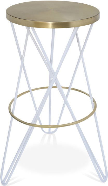 Mykonos White Iron Bar Stool