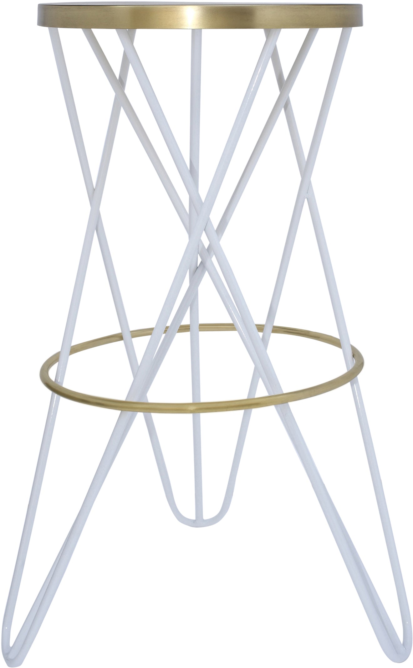 mykonos white iron bar stool