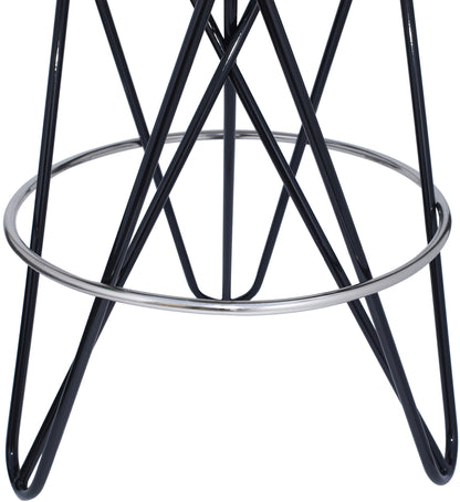 Turin Black Iron Counter Stool Black