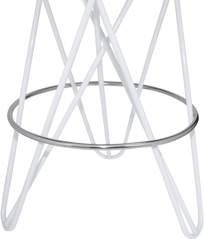 Turin White Iron Counter Stool White