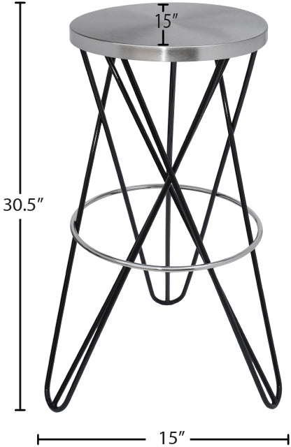 turin black iron bar stool black