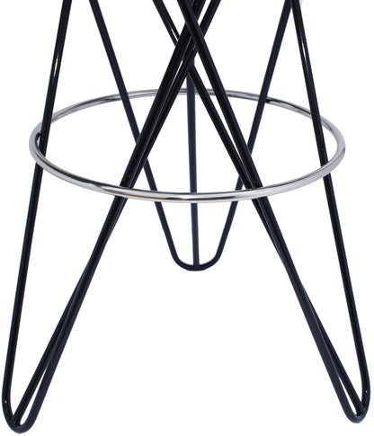 Turin Black Iron Bar Stool Black