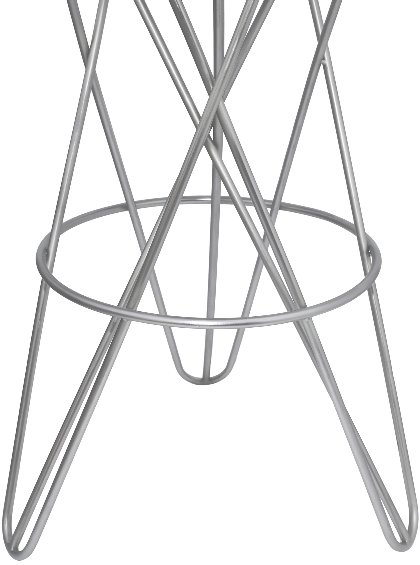 turin silver iron bar stool silver