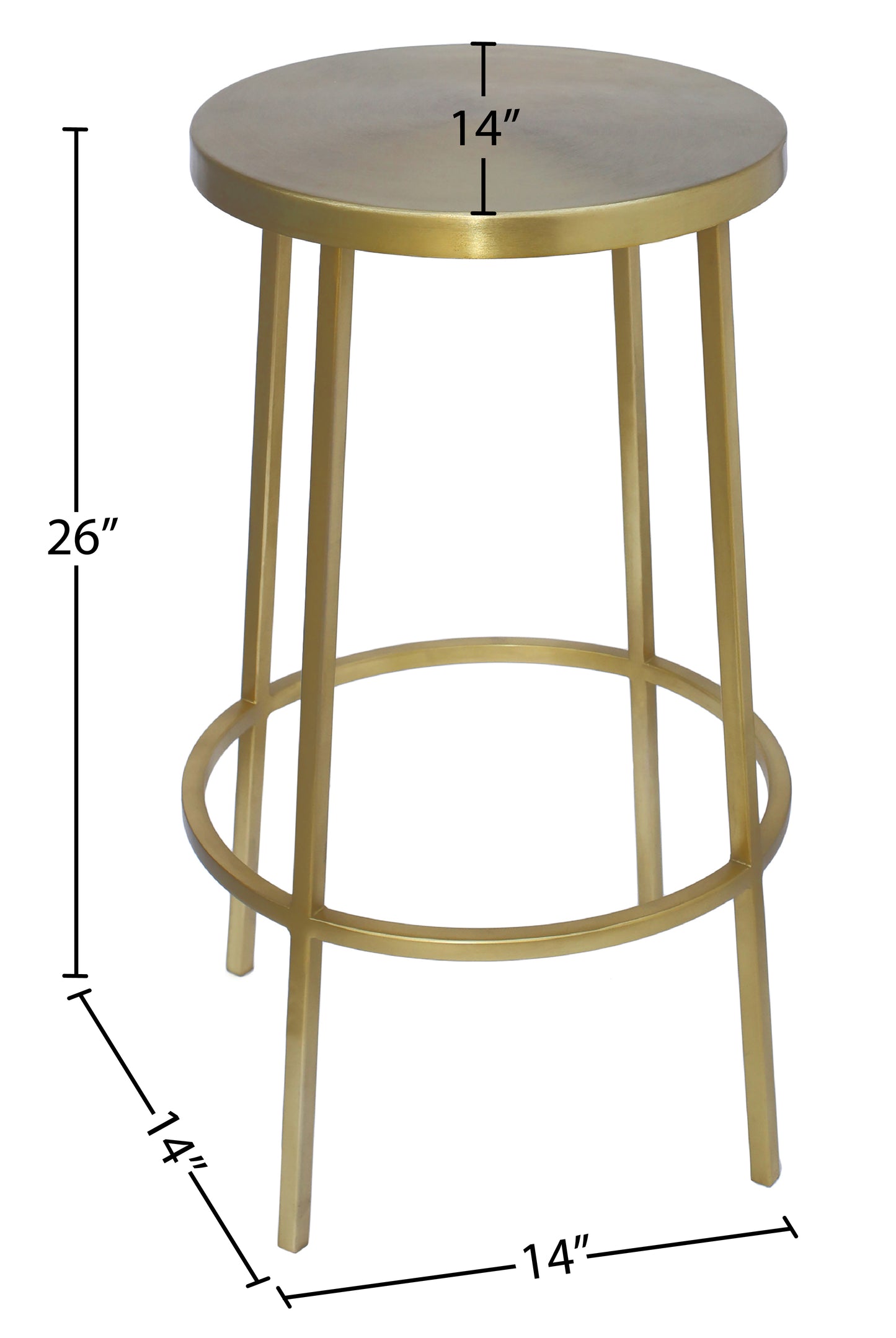 genoa gold iron counter stool gold