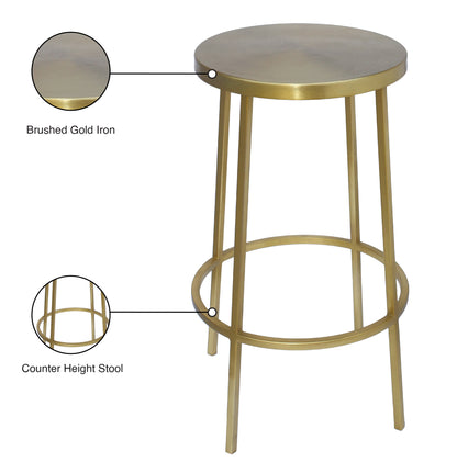 Genoa Gold Iron Counter Stool Gold