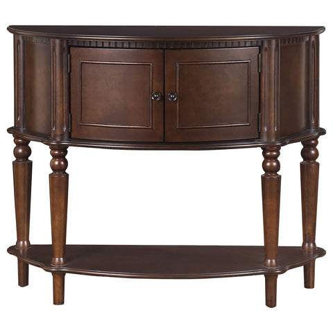 Dahlia 2-door Demilune Wood Entryway Console Table BrownBrown