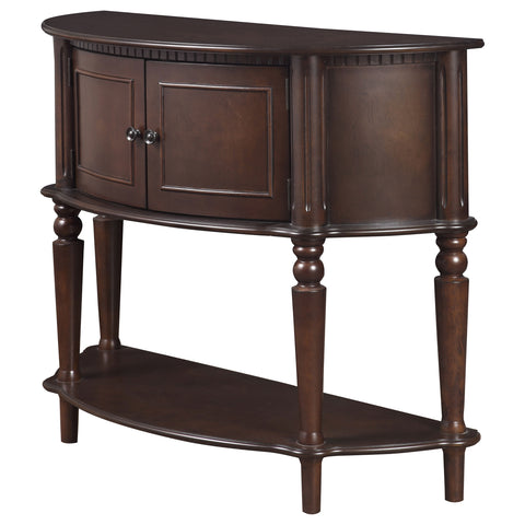 Dahlia 2-door Demilune Wood Entryway Console Table BrownBrown