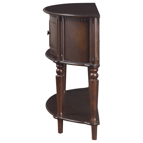 Dahlia 2-door Demilune Wood Entryway Console Table BrownBrown