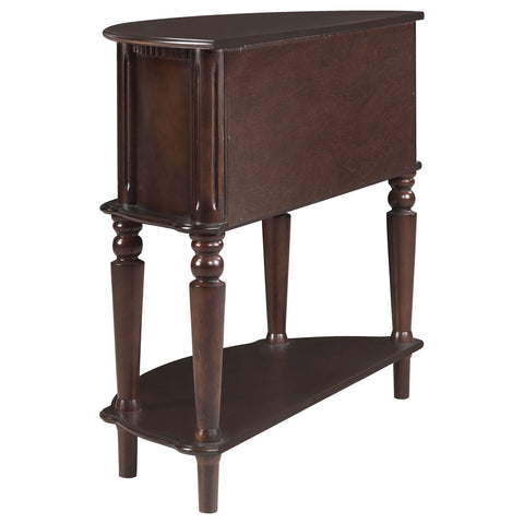 Dahlia 2-door Demilune Wood Entryway Console Table BrownBrown