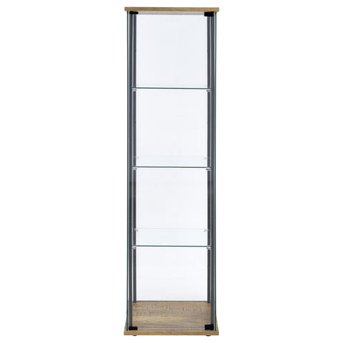 Twyla 3-shelf Clear Glass Curio Cabinet Mango