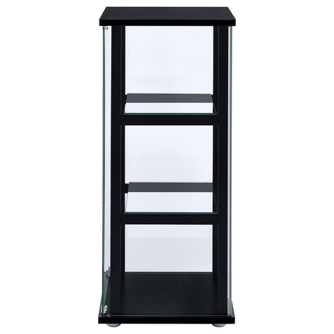 Bradford 3-shelf Clear Glass Curio Display Cabinet BlackBlack