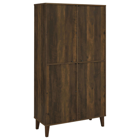 Calix 4-door Engineered Wood Tall Accent Cabinet Dark PineDark Pine