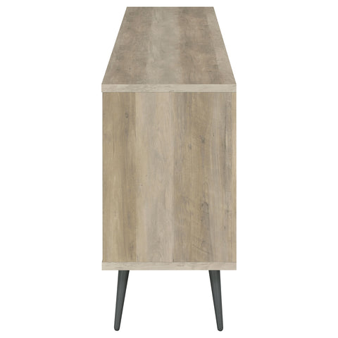 Evan 2-door Engineered Wood Cabinet Antique Pine and GreyDistressed Pine