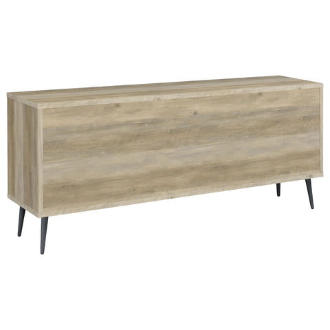 Evan 2-door Engineered Wood Cabinet Antique Pine and GreyDistressed Pine
