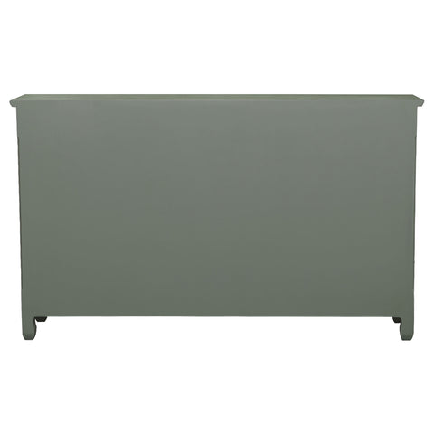 Higgins 3-drawer Scrollwork Accent Cabinet Antique GreenDistressed Green