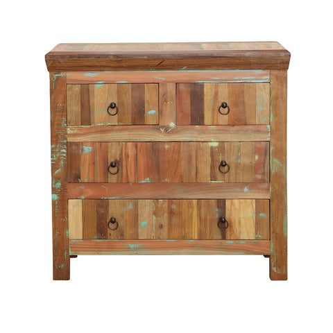 Fallon 4-drawer Solid Reclaimed Wood Accent Cabinet BrownReclaimed Wood