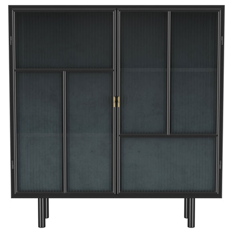 Houston 2-door Accent Storage Cabinet with Shelving BlackBlack