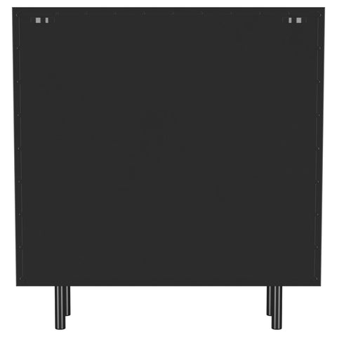 Houston 2-door Accent Storage Cabinet with Shelving BlackBlack