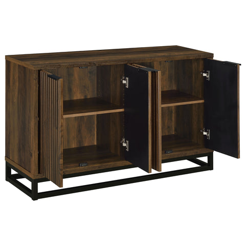 Mila 4-door Engineered Wood Accent Cabinet Dark PineDark Pine