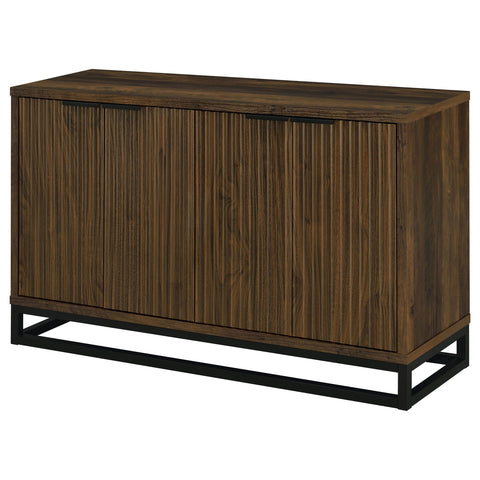 Mila 4-door Engineered Wood Accent Cabinet Dark PineDark Pine