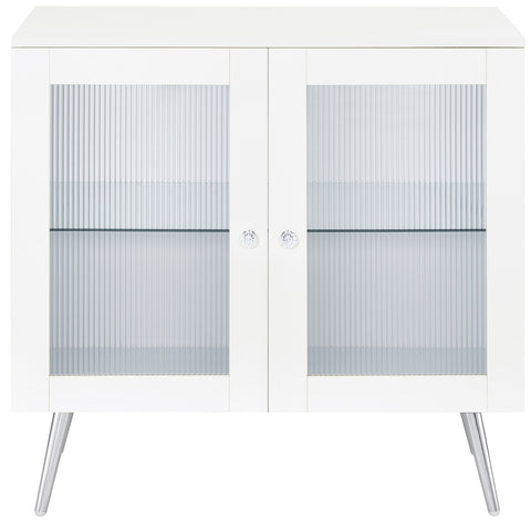 Henrietta 2-door Engineered Wood Accent Cabinet White High GlossWhite High Gloss
