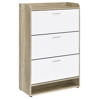 Aconitum 3-tier Engineered Wood Shoe Cabinet WhiteWhite