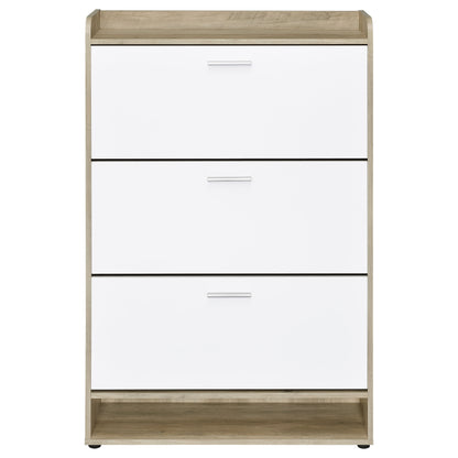 Aconitum 3-tier Engineered Wood Shoe Cabinet WhiteWhite