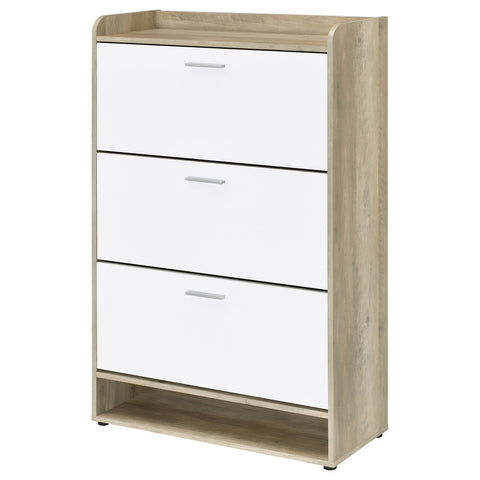 Aconitum 3-tier Engineered Wood Shoe Cabinet WhiteWhite