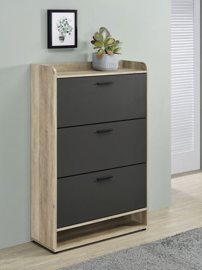 Aconitum 3-tier Engineered Wood Shoe Cabinet GreyGrey