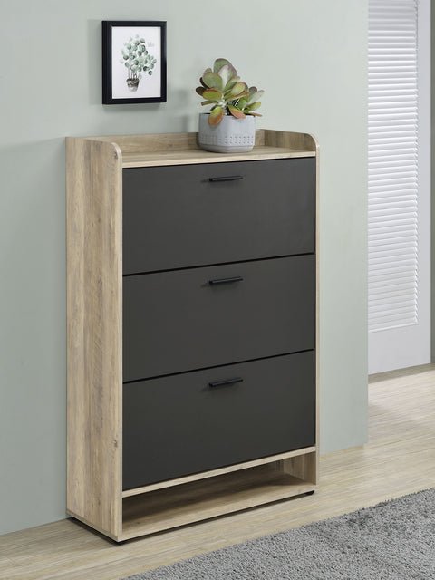 Aconitum 3-tier Engineered Wood Shoe Cabinet GreyGrey