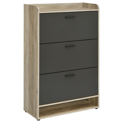 Aconitum 3-tier Engineered Wood Shoe Cabinet GreyGrey