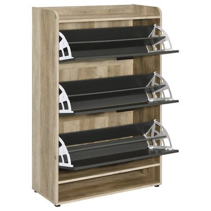 Aconitum 3-tier Engineered Wood Shoe Cabinet GreyGrey