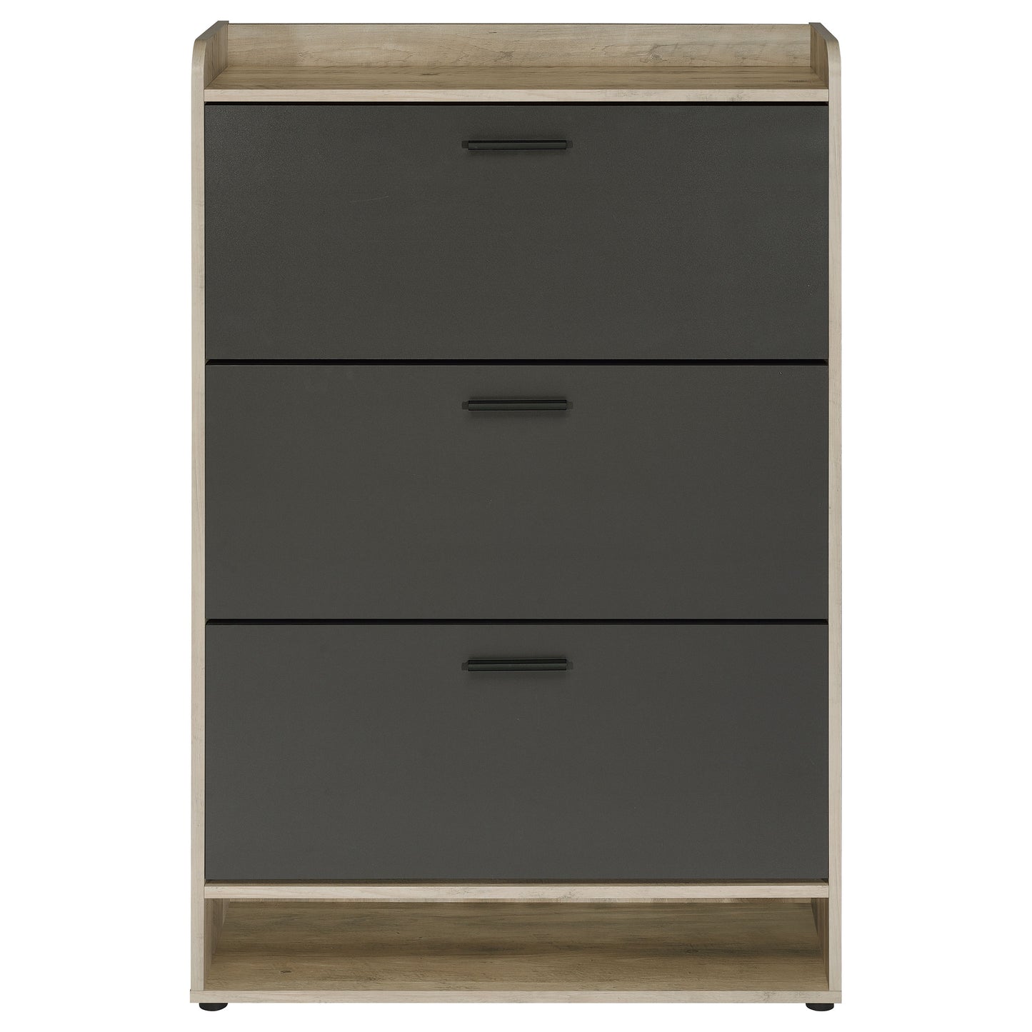 aconitum 3-tier engineered wood shoe cabinet greygrey