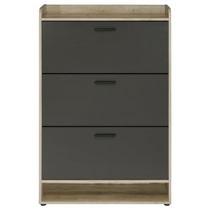 Aconitum 3-tier Engineered Wood Shoe Cabinet GreyGrey