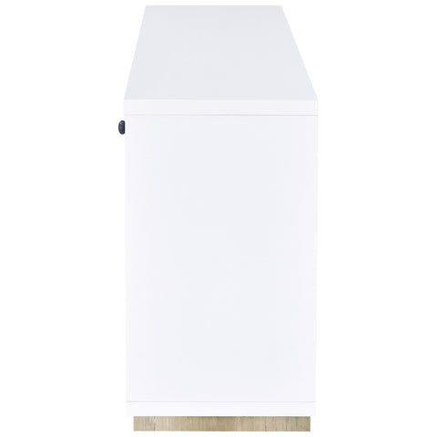Herrera 2-door Storage Credenza White and Distressed PineWhite