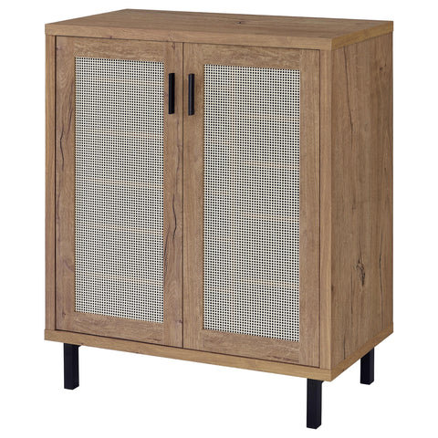 Gwyneth 2-door Shoe Storage Cabinet Natural Oak