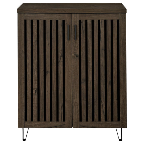 Eulaina 2-door Entryway Shoe Storage Cabinets Smoked Oak