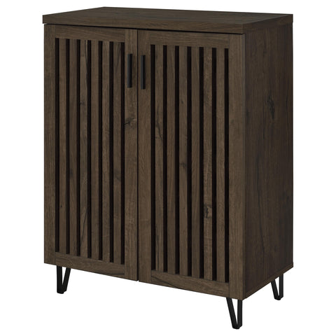 Eulaina 2-door Entryway Shoe Storage Cabinets Smoked Oak