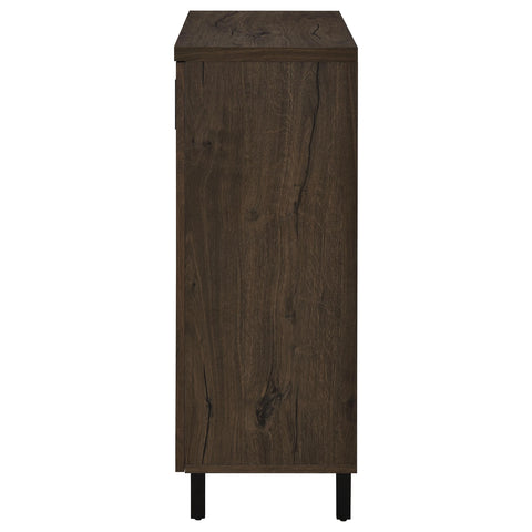 Eulaina 2-door Entryway Shoe Storage Cabinets Smoked Oak