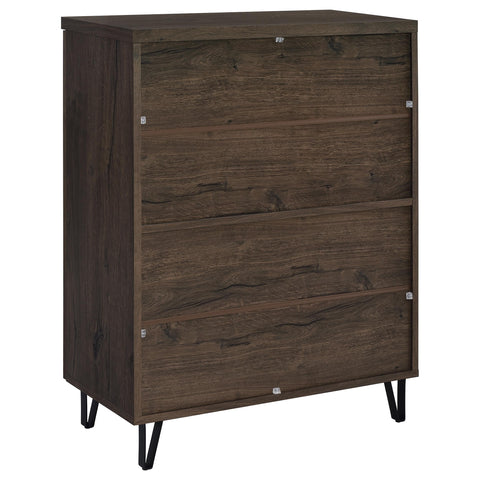 Eulaina 2-door Entryway Shoe Storage Cabinets Smoked Oak