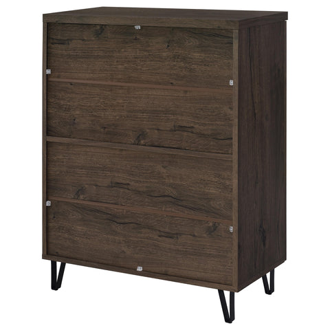 Eulaina 2-door Entryway Shoe Storage Cabinets Smoked Oak
