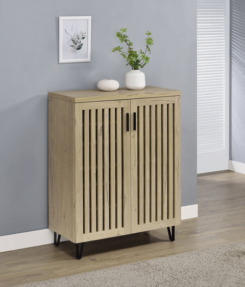 Eulaina 2-door Entryway Shoe Storage Cabinets White Oak